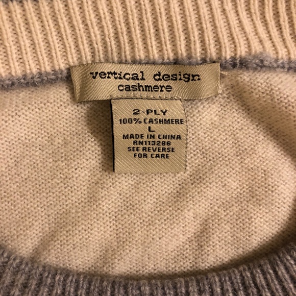 Vertical designs cashmere high low sweater - Picture 7 of 9